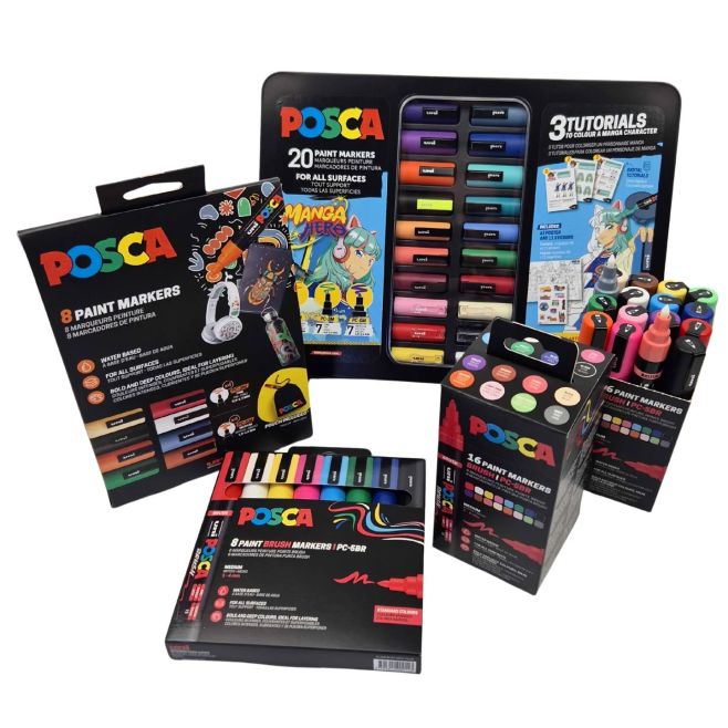 ✨ Objevte novinky POSCA = 🖌️ štětcové fixy a Manga sadu v kovové krabičce.😍 Tohle ve tvé sbírce prostě nesmí chybět.🔥 . ....